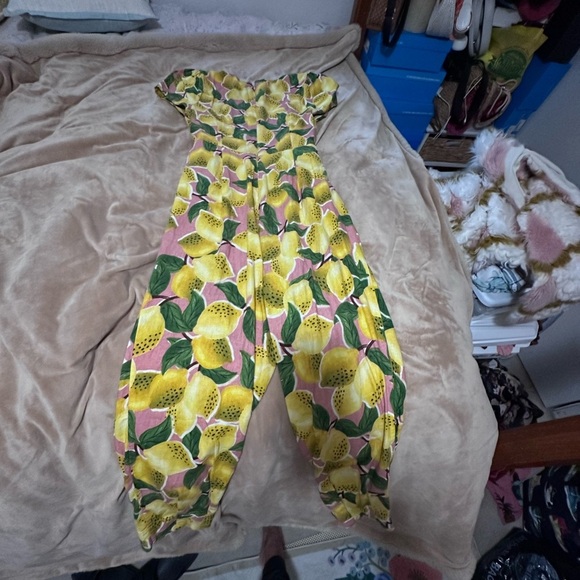 FARM Rio Lemons Cutout Crop Jumpsuit S - Picture 4 of 6